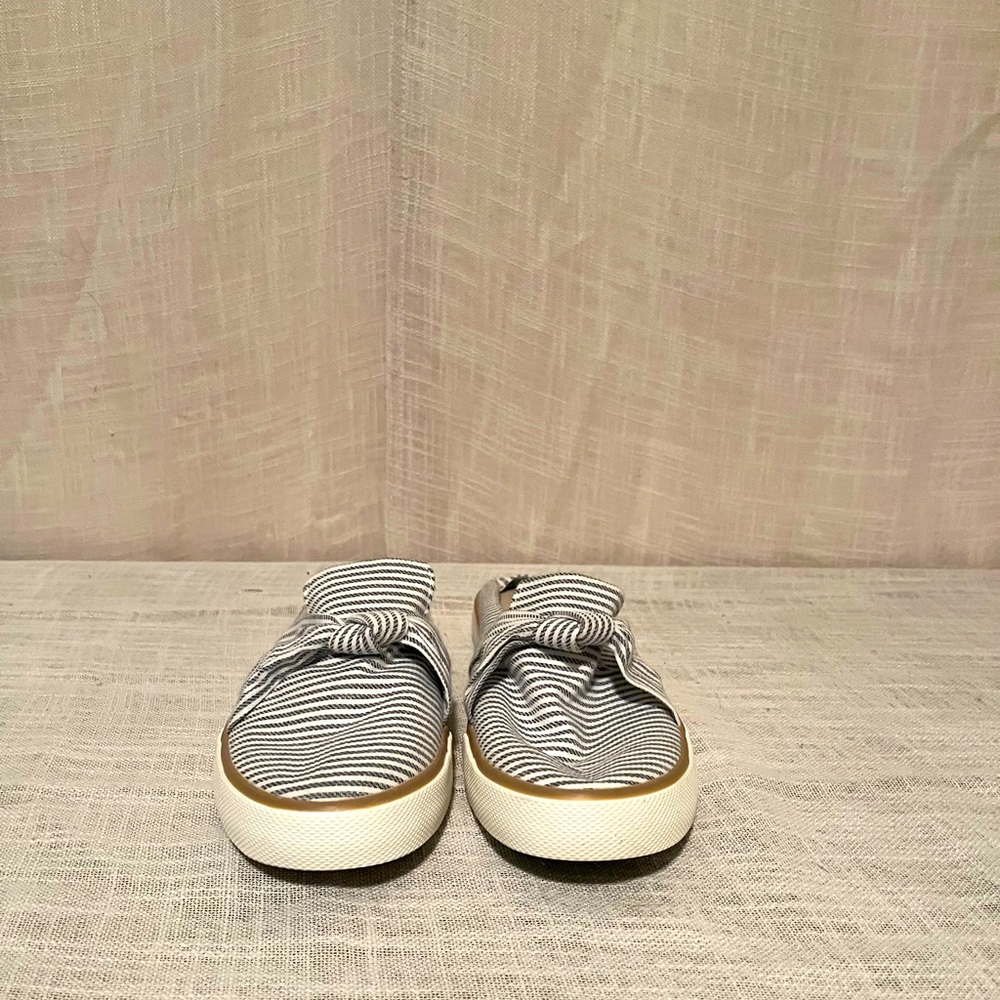 Tommy Bahama Blue  and White Striped Mules